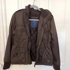 American Eagle Dark Brown Puffer Jacket